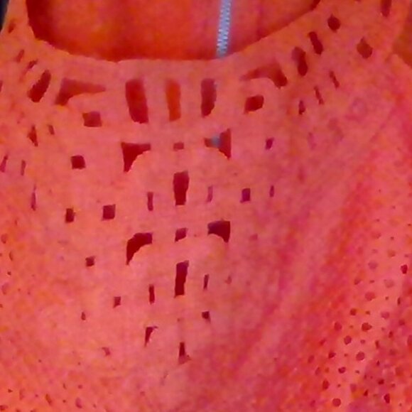 Brand New Women's Max Studio Eyelet Crocheted-Trim Sheath Dress - Picture 5 of 11